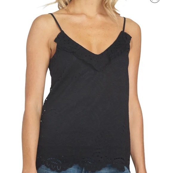 1.STATE Ruffle Eyelet Camisole - Picture 1 of 10